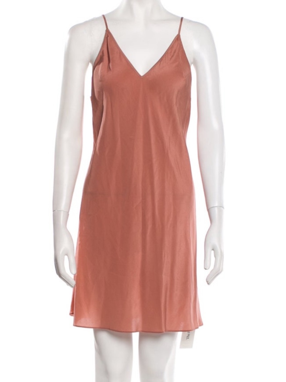 Fleur du Mal Silk Slip Dress in Terracotta Pink